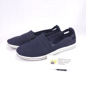 Cloudsteppers by Clarks Carly Casual Slip On Flat Womens Size 12 29343 Blue